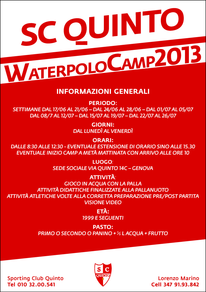 SCQuinto - WaterpoloCamp2013